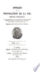 Annales de la propagation de la foi