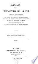 Annales De La Propagation De La Foi. Recueil Périodique (etc.)