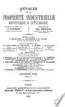 Annales de la propriété industrielle, artistique et littéraire