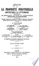 Annales de la propriété industrielle, artistique et littéraire