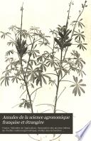 Annales de la science agronomique française et étrangère