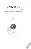 Annales de la Société académique d'architecture de Lyon