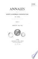 Annales de la Société académique d'architecture de Lyon