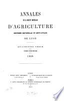 Annales de la Société d'Agriculture, Histoire Naturelle et Arts Utiles de Lyon