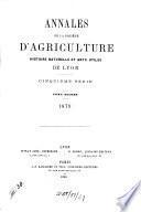 Annales de la Société d'Agriculture, Histoire Naturelle et Arts Utiles de Lyon
