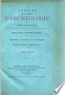 Annales de la Société d'archéologie de Bruxelles