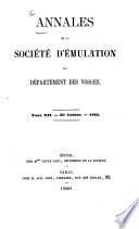 Annales de la Société d'Emulation du Département des Vosges