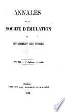 Annales de la Société d'émulation du département des Vosges