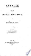 Annales de la Société d'émulation du département des Vosges