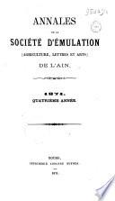 Annales de la Société d'émulation et d'agriculture de l'Ain