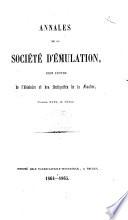 Annales de la Société d'émulation pour l'étude de l'histoire et des antiquités de la Flandre
