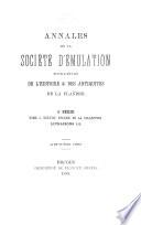 Annales de la Société d'emulation pour l'étude de l'histoire et des antiquities de la Flandre