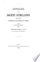 Annales de la Société d'emulation pour l'étude de l'histoire et des antiquities de la Flandre
