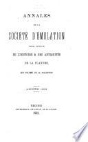 Annales de la Société d'emulation pour l'étude de l'histoire et des antiquities de la Flandre
