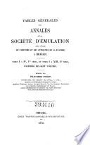 Annales de la Société d'Emulation pour l'Etude de l'Histoire et les Antiquités de la Flandre Occidentale