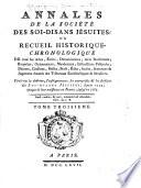 Annales de la société des soi-disans Jésuites