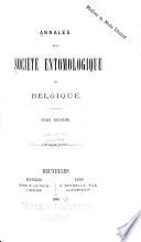 Annales de la Société entomologique de Belgique