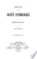 Annales de la Société Entomologique de Belgique