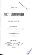 Annales de la Société entomologique de Belgique