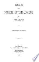 Annales de la Société entomologique de Belgique
