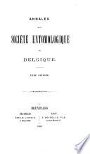 Annales de la Société entomologique de Belgique