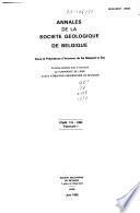 Annales de la Société géologique de Belgique