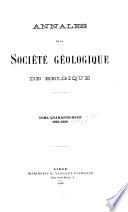 Annales de la Société géologique de Belgique