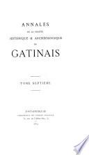 Annales de la Société historique & archéologique du Gâtinais
