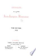 Annales de la Société Jean-Jacques Rousseau