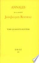 Annales de la Société Jean-Jacques Rousseau