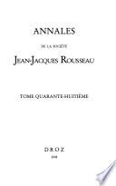 Annales de la Société Jean-Jacques Rousseau