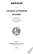 Annales de la Société Linnéenne de Lyon et des Société Botanique de Lyon, Société d'Anthropologie et de Biologie de Lyon réunies