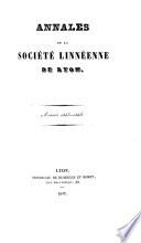 Annales de la Société Linnéenne de Lyon