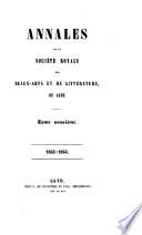 Annales de la Société royale des beaux-arts et de littérature de Gand