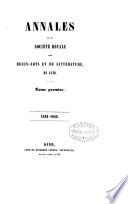 Annales de la Société royale des beaux-arts et de littérature de Gand