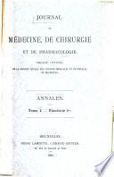 Annales de la Société royale des sciences médicales et naturelles de Bruxelles