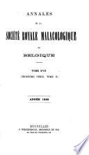 Annales de la Société royale malacologique de Belgique