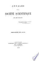 Annales de la Société scientifique de Bruxelles
