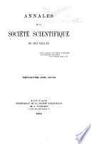 Annales de la Société scientifique de Bruxelles