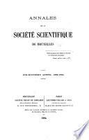 Annales de la Société scientifique de Bruxelles