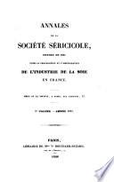 Annales de la Société Séricicole
