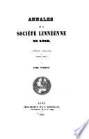 Annales de la Societ́e ́Linnéenne de Lyon