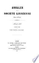 Annales de la Societ́e ́Linnéenne de Lyon