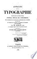 Annales de la typographie française et étrangère