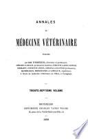 Annales de médecine vétérinaire ...