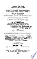 Annales de philosophie chrétienne