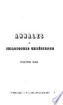 annales de philosophie chretienne