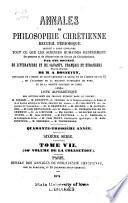 Annales de philosophie chrétienne