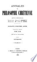 Annales de philosophie chrétienne