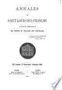 Annales de Saint-Louis-des-Francais publication trimestrielle